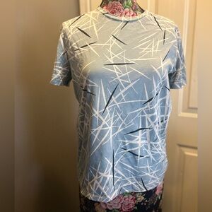 Theory Print Tee Shirt Size Women Medium Retail $95